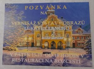 Pozvánka na vernisáž - malba janovské radnice